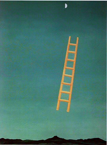 O’Keeffe, Ladder to the Moon, 1958