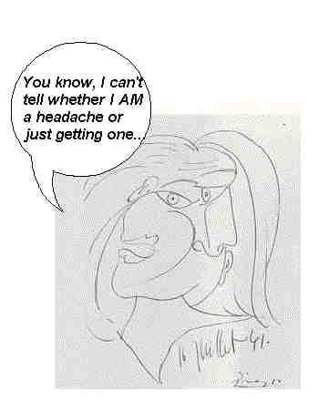 Hobie Lunin, „Dept of Migraine – Picasso strikes again“